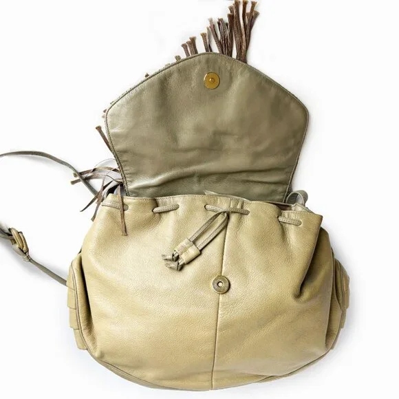 Sharif Shoulder Bag Messenger 80s Retro Snake Skin Leather Fringe Boho - Picture 8 of 10